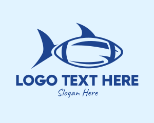 Blue Football Shark logo