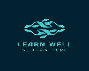 Wave Wellness Nature logo design