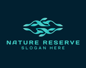 Wave Wellness Nature logo design