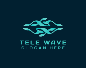 Wave Wellness Nature logo design