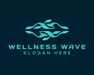 Wave Wellness Nature logo design