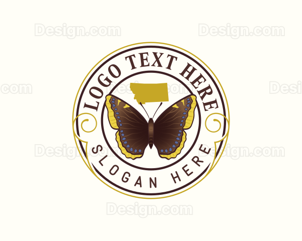 Montana Butterfly Insect Logo