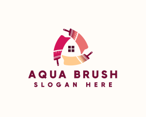 Home Paint Brush logo design