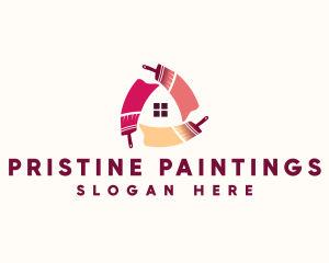 Home Paint Brush logo design