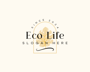 Eco Leaf Monstera logo design