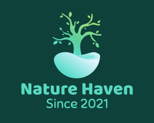 Natural Tree Pond logo design