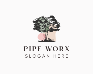 Old Tree Landscape logo design