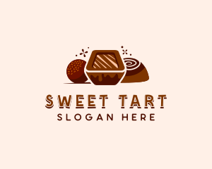 Chocolate Candy Dessert logo design