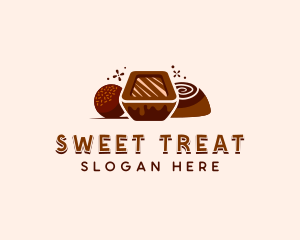 Chocolate Candy Dessert logo design