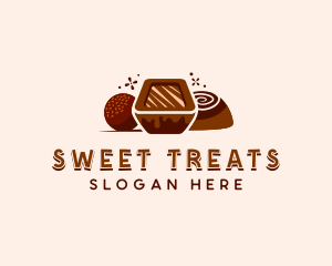 Chocolate Candy Dessert logo design