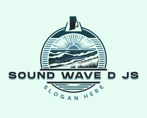 Rhode Island Beach logo design