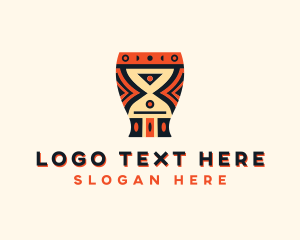 Tribal African Djembe  logo