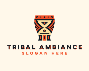 Tribal African Djembe  logo design