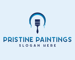 Paint Maintenance Paintbrush logo design