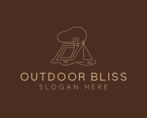 Simple Tree Tent logo design