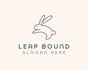 Jumping Bunny Monoline logo design