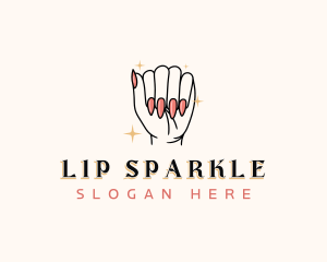 Sparkle Nails Manicure logo design