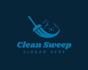 Mop Janitor Cleaning logo