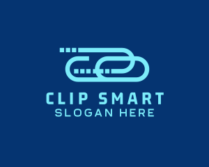 Digital Cloud Clip Technology logo design