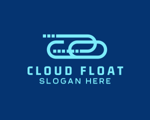 Digital Cloud Clip Technology logo design