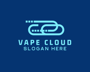 Digital Cloud Clip Technology logo design