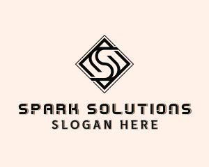 Industrial Tile Letter S  logo design