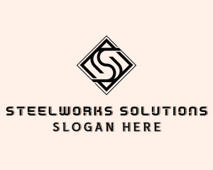 Industrial Tile Letter S  logo design