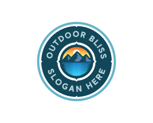 Mountain Nature Compass logo design