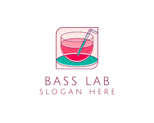 Pink Juice Drink logo design