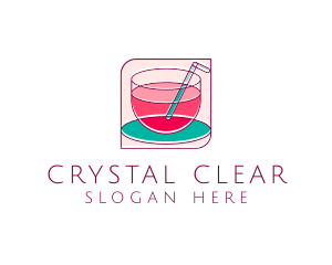 Pink Juice Drink logo design