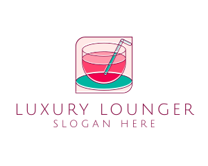 Pink Juice Drink logo design