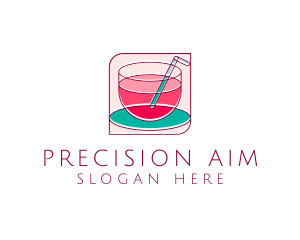 Pink Juice Drink logo design