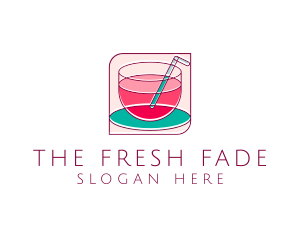 Pink Juice Drink logo design