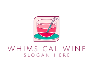 Pink Juice Drink logo design