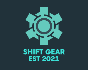 Green Gear Sphere Rotor logo design