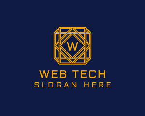 Luxurious Cyber Technology logo design