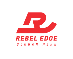 Red Swoosh Letter R logo design