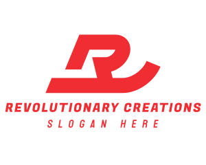 Red Swoosh Letter R logo design