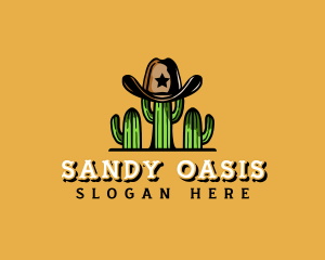 Cactus Cowboy Hat logo design