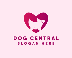 Puppy Dog Heart logo design