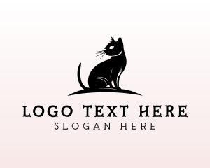 Kitten Cat Silhouette  logo