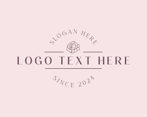 Natural Floral Rose  Logo