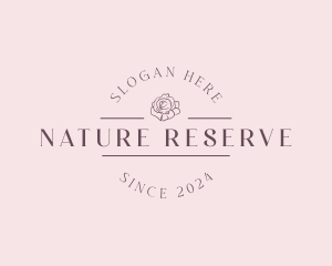 Natural Floral Rose  logo design