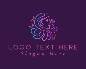 Gradient Woman Beauty Logo