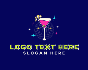 Lemon Cocktail Drink  Logo