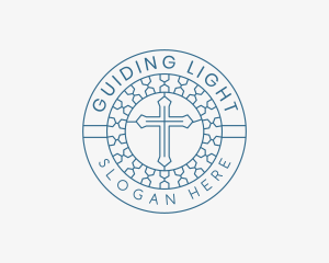 Cross Church Christianity logo design