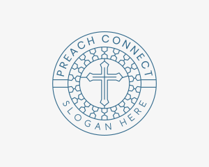 Cross Church Christianity logo design