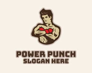 Boxing Athlete Portrait logo