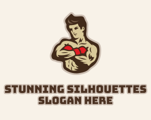 Boxing Athlete Portrait logo