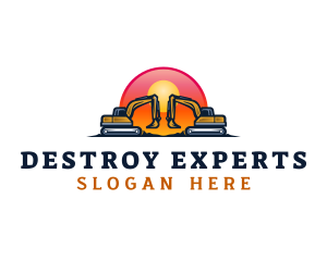 Heavy Equipment Excavator logo design